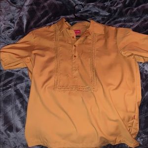 blue bandana supreme short sleeve button down